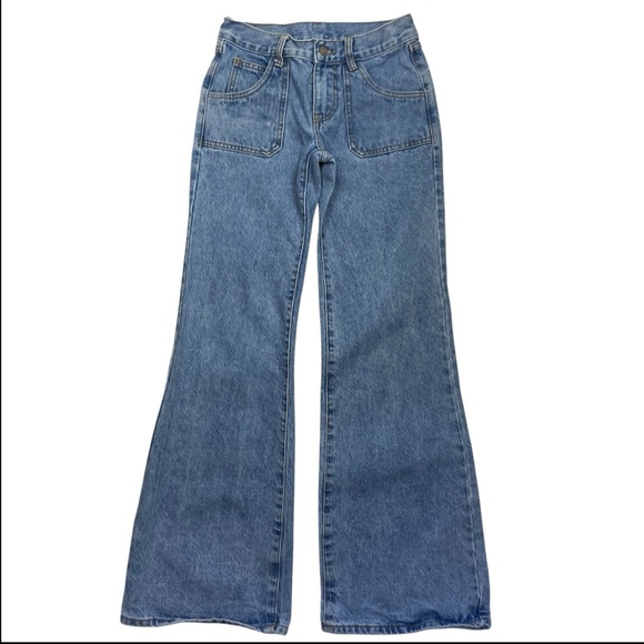 John Galt X Yellow Rat Bastard Wide Leg Flare Bootcut Jean Brandy Melville - Picture 1 of 16